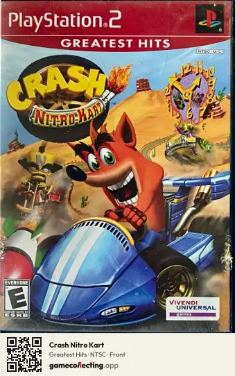 Crash Nitro Kart PlayStation 2, NTSC box front