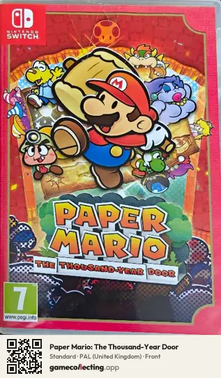 Paper Mario: The Thousand-Year Door Nintendo Switch, United Kingdom box front
