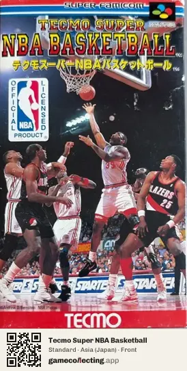 Tecmo Super NBA Basketball Super Nintendo Entertainment System, Asia box front