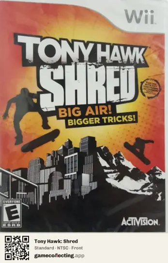 Tony Hawk: Shred Nintendo Wii, NTSC box front