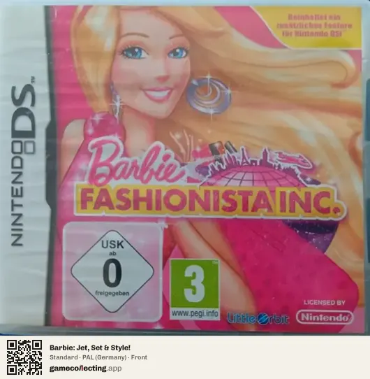 Barbie: Jet, Set & Style! Nintendo DS, Germany box front