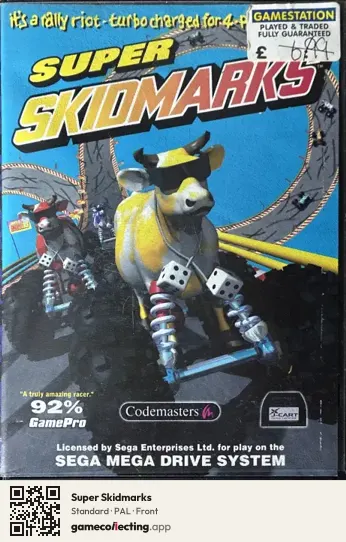 Super Skidmarks Sega Mega Drive / Genesis, PAL box front