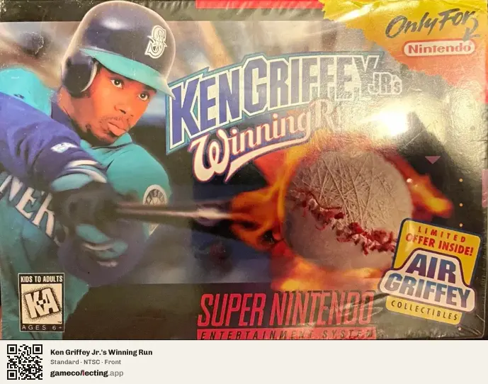 Ken Griffey Jr.'s Winning Run Super Nintendo Entertainment System, NTSC box front