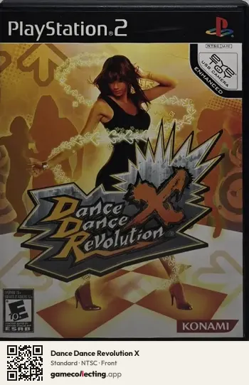 Dance Dance Revolution X PlayStation 2, NTSC box front