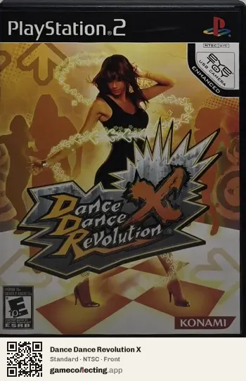 Dance Dance Revolution X PlayStation 2, NTSC box front