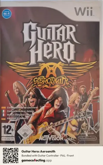 Guitar Hero: Aerosmith Nintendo Wii, PAL box front