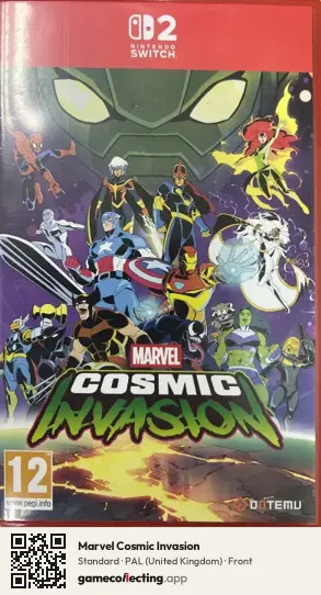 Marvel Cosmic Invasion Nintendo Switch 2, United Kingdom box front