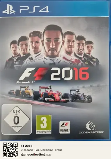 F1 2016 PlayStation 4, Germany box front
