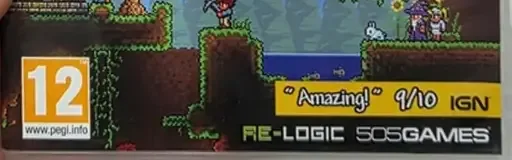 Terraria, the USK square on its front