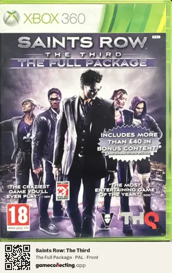 Saints Row: The Third Xbox 360, PAL box front