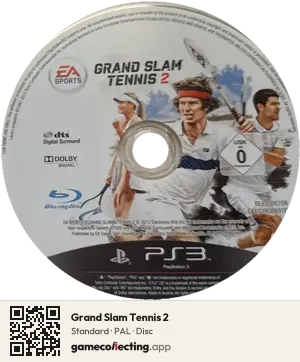 Grand Slam Tennis 2 PlayStation 3, PAL disc
