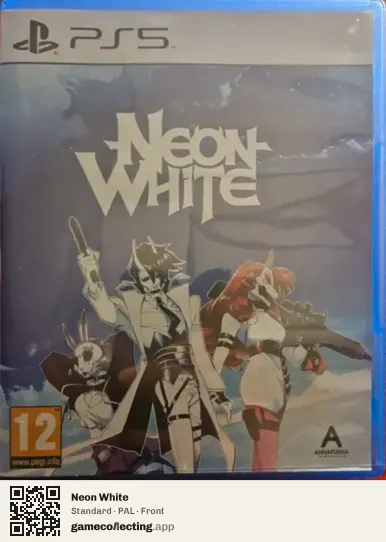 Neon White PlayStation 5, PAL box front