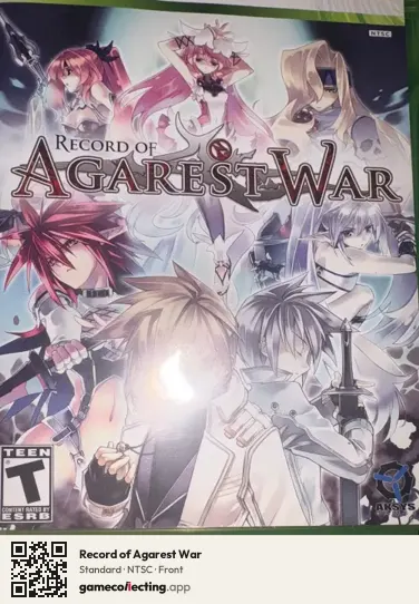 Record of Agarest War Xbox 360, NTSC box front