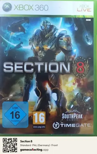 Section 8 Xbox 360, Germany box front