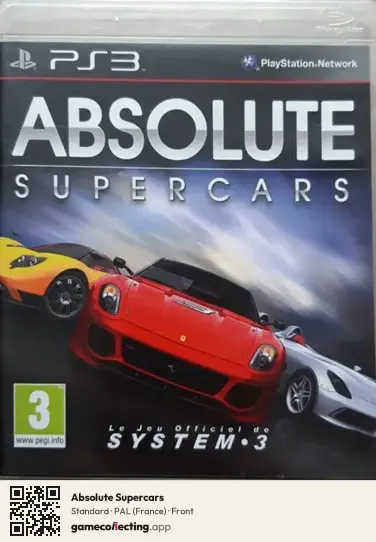 Absolute Supercars PlayStation 3, France box front