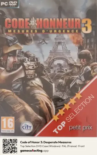 Code of Honor 3: Desperate Measures Computer, France box front