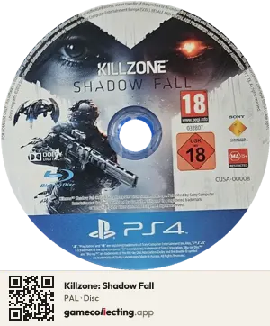 Killzone: Shadow Fall PlayStation 4, PAL disc