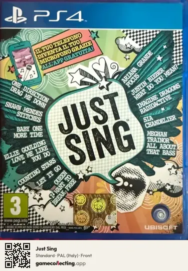 Just Sing PlayStation 4, Italy box front