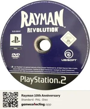 Rayman 10th Anniversary PlayStation 2, PAL disc
