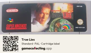 True Lies Super Nintendo Entertainment System, PAL cartridge label