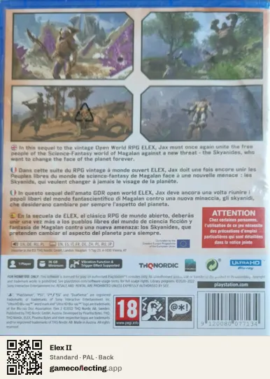 Elex II PlayStation 5, PAL box back