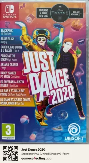 Just Dance 2020 Nintendo Switch, United Kingdom box front