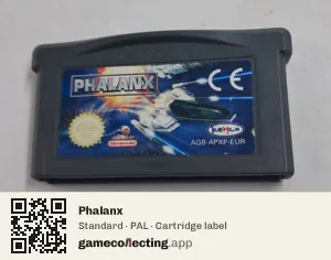 Phalanx Game Boy Advance, PAL cartridge label