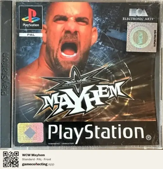 WCW Mayhem PlayStation, PAL box front