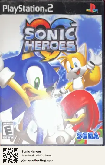 Sonic Heroes PlayStation 2, NTSC box front