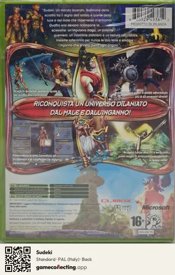 Sudeki Xbox, Italy box back