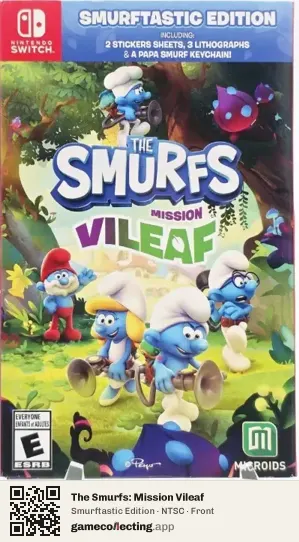 The Smurfs: Mission Vileaf Nintendo Switch, NTSC box front