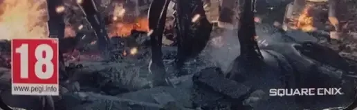 NieR: Automata, the PEGI square on its front