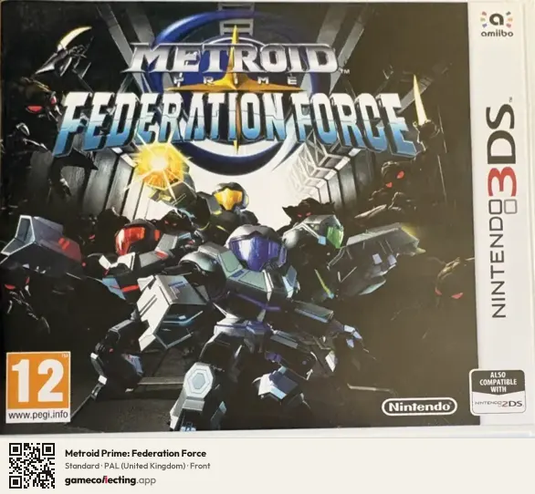 Metroid Prime: Federation Force Nintendo 3DS, United Kingdom box front