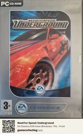 Need for Speed: Underground Computer, PAL box front