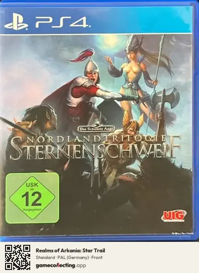 Realms of Arkania: Star Trail PlayStation 4, Germany box front