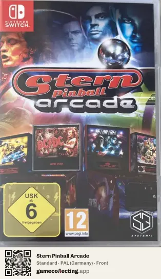 Stern Pinball Arcade Nintendo Switch, Germany box front