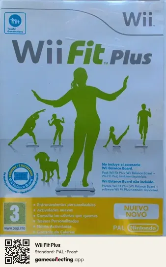 Wii Fit Plus Nintendo Wii, PAL box front
