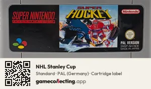 NHL Stanley Cup Super Nintendo Entertainment System, PAL cartridge label