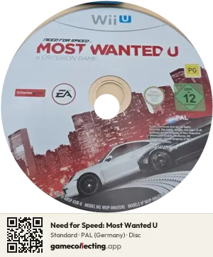 Need for Speed: Most Wanted U Nintendo Wii U, PAL disc
