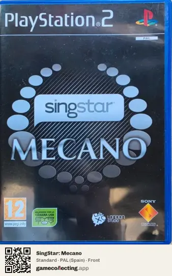 SingStar: Mecano PlayStation 2, Spain box front