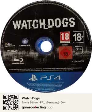 Watch Dogs PlayStation 4, PAL disc