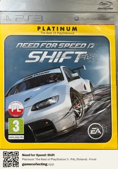 Need for Speed: Shift PlayStation 3, Poland box front