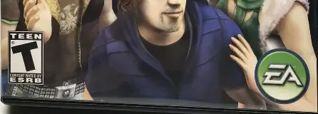 The Sims 2, the ESRB box on its front
