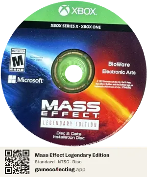 Mass Effect Legendary Edition Xbox One, NTSC disc