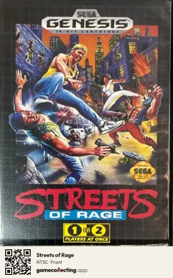 Streets of Rage Sega Mega Drive / Genesis, NTSC box front