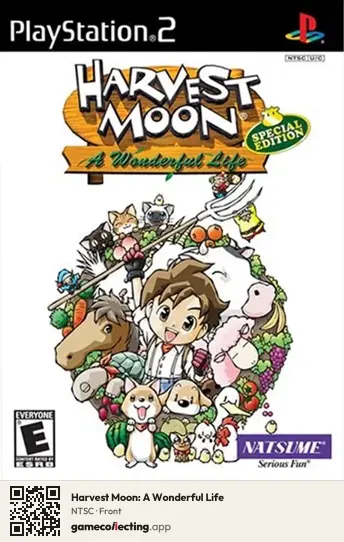 Harvest Moon: A Wonderful Life PlayStation 2, NTSC box front