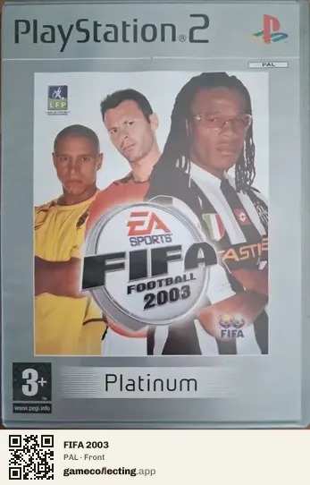FIFA 2003 PlayStation 2, PAL box front