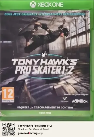Tony Hawk's Pro Skater 1 + 2 Xbox One, France box front