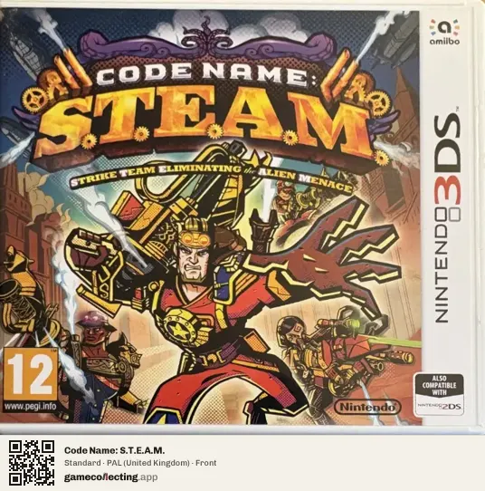 Code Name: S.T.E.A.M. Nintendo 3DS, United Kingdom box front