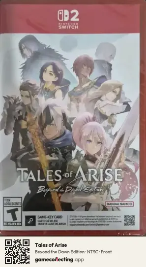 Tales of Arise Nintendo Switch 2, NTSC box front